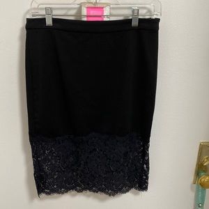 Black lace skirt